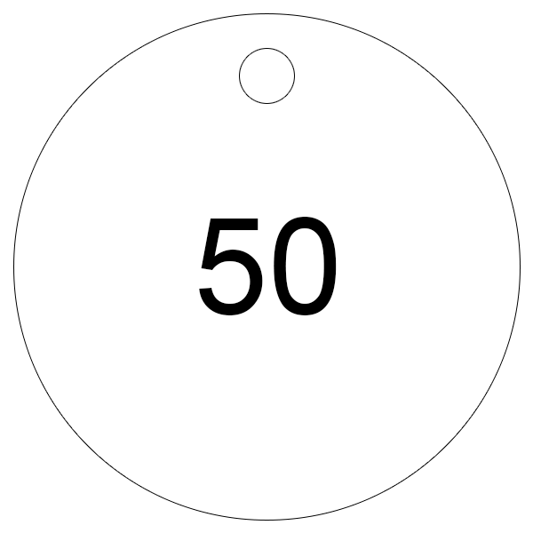 Sequential Number Valve Tags
