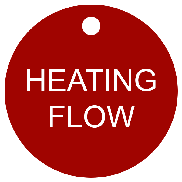 Heating Flow Valve Tag