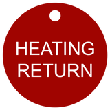 Heating Return Valve Tag