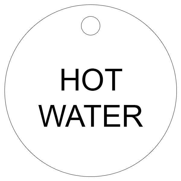 Hot Water Valve Tag