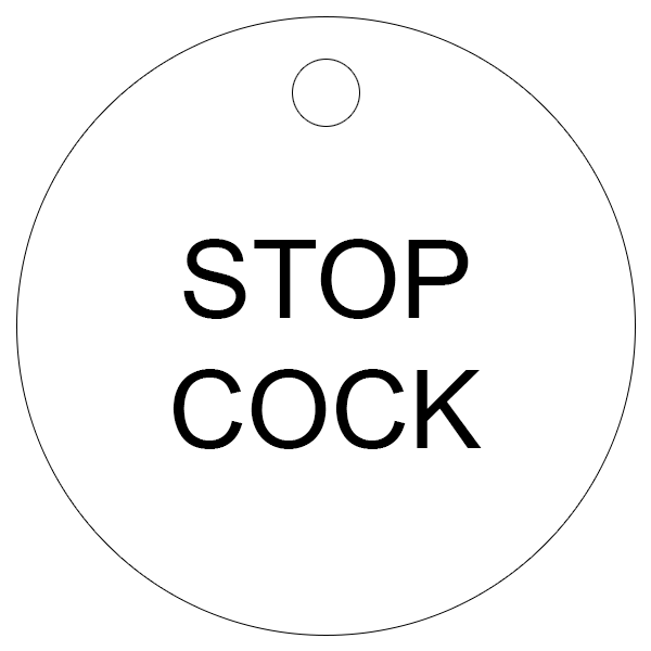 Stopcock Valve Tag